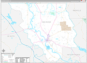 Red River Wall Map Premium Style